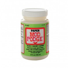 Mod Podge Paper Gloss #CS11238 (acid free, 8oz/236ml) - Waterbase Sealer, Glue & Finish