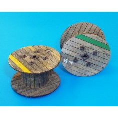 1/48 Big Cable Reels (Laser Carved Wooden Parts)