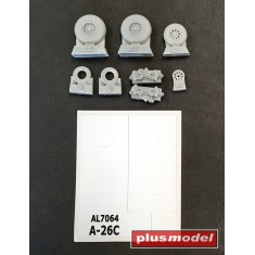 1/72 Douglas A-26C Invader Wheel Groved Patern