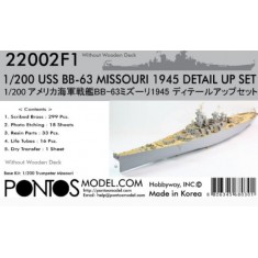 1/200 USS BB-63 Missouri 1945 Detail-up Set (without Wooden Deck) for Trumpeter kit
