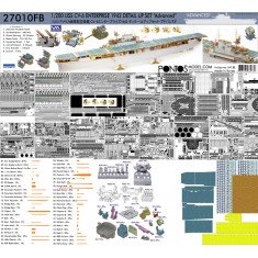 1/200 USS CV-6 Enterprise 1942 Detail up set (Deck Blue) for Trumpeter #03712 