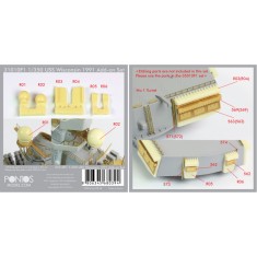 1/350 USS BB-64 Wisconsin 1991 Add-on Set for Tamiya New Jersey kit (6 resin parts)