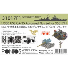 1/350 USS CA-35 Indianapolis Advanced Detail-up Set for Pontos kit #35017F1