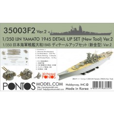 1/350 IJN Yamato 1945 Detail-up Set Version 2 (New Tool) for Tamiya kit