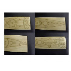 1/350 DKM Scharnhorst Wooden Deck Set Type 1 &Dry Transfer for Dragon kit