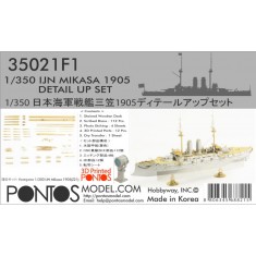 1/350 IJN Mikasa 1905 (Z21) Detail-Up Set for Hasegawa kit