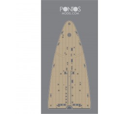 1/350 RN Roma Wooden Deck Set & Metal Stickers for Trumpeter kit