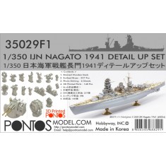 1/350 IJN Nagato 1941 Detail Up Set for Hasegawa kit #40024 Pontos