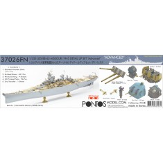 1/350 USS BB-63 Missouri 1945 Advanced Detail Set (Teak Tone Deck) for Tamiya #78008/78018