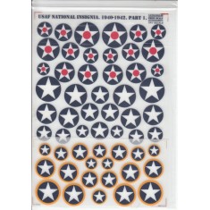 1/48 VVS USAF National Insignia 1940-1942 (Part 1) (Dry Transfer)