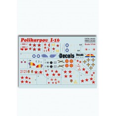 Decals for 1/144 Polikarpov I-16