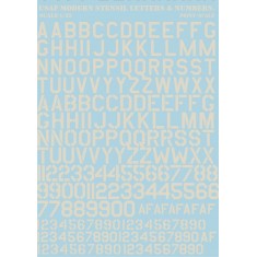 1/32 USAF Modern Stencil Letters and Numbers (White) Decals
