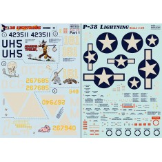 Decals for 1/32 Lockheed P-38 Lightning Part.1