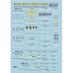 1/87,1/72,1/35 Tank Division Emblems of Germany 1939-1945 (Part 1) 