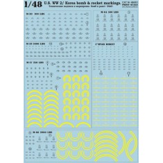1/48 WWII / Korean War US Bomb & Rocket Markings