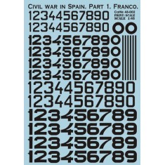 1/48 Civil War in Spain. (Part 1, 2 sheets) Franco. Decals