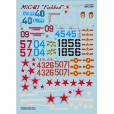 1/48 Mikoyan-Gurevich MiG-21 Fishbed Decals