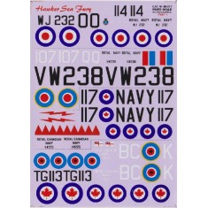 1/48 Hawker Sea Fury (Part 1, 3 leaf) Decals