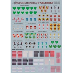 1/48 Jagdgeschwader 54 (JG 54) Grunherz Decals