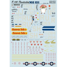1/48 F-105 Thunderchief MiG Kill Decals