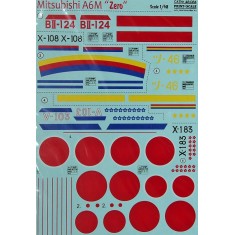 1/48 Wet Decals - Mitsubishi A6M Zero (1 sheet)