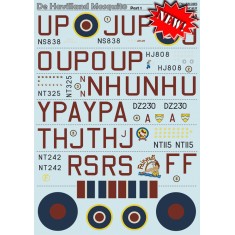 1/48 Wet Decals - De Havilland Mosquito Part 1 (1 sheet)