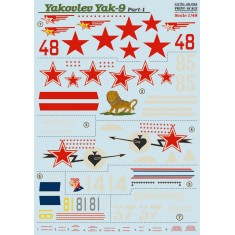 1/48 Wet Decals - Yakovlev Yak-9K Part 1 