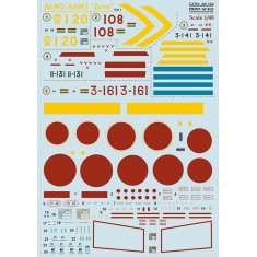 Decals for 1/48 Mitsubishi Zero A6M2 - A6M3. Part 1