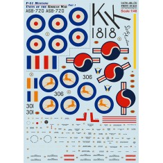 Decals for 1/48 Korean War F-51 Mustang Part 1
