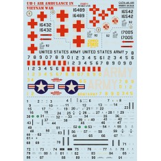 Decals for 1/48 Bell UH-1 Iroquois Air Ambulance in Vietnam War Part 1