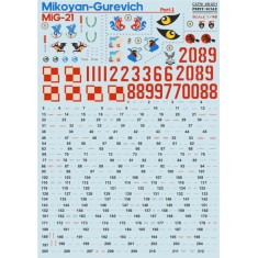Decals for 1/48 Polish Air Force Mikoyan-Gurevich MiG-21 Part 1