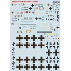 Decals for 1/48 Messerschmitt ME-163 B Komet 