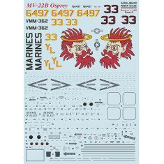 Decals for 1/48 MV-22B Osprey Part 3 The complete set 1.5 leaf 