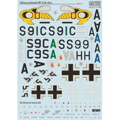 Decals for 1/48 Messerschmitt Bf-110 Zerstorer Part 1
