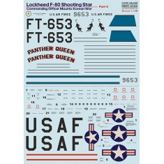 Decal for 1/48 Lockheed F-80 Shooting Star Part 5