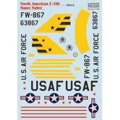1/48 F-100 Super Sabre Decal Part 2 - F-100F-10-NA