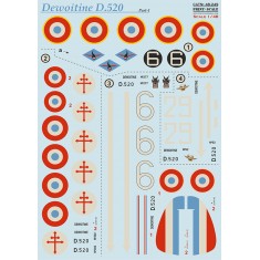 1/48 Dewoitine D.520 Part 1 Decal