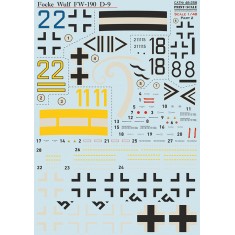 Decal for 1/48 Focke-Wulf FW 190 D-9 Part-2