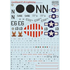 Decal for 1/48 Lockheed P-38 Lightning Part-2