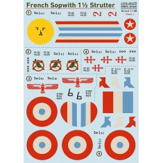 Decal for 1/48 Sopwith 1 1/2 Strutter Decals Part 1