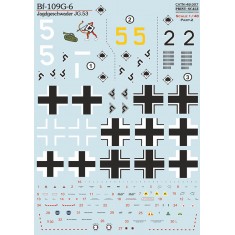 1/48 Messerschmitt Bf-109G-6. Jagdgeschwader JG.53 Decal Part 2.
