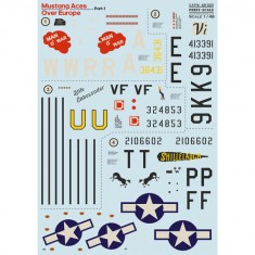 1/48 P-51 Mustang Aces Over Europe Marking Decal Part 1 