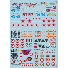 1/72 Mig-21 "Fishbed" Decals