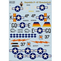 1/72 Republic P-47 Thunderbolt (Part 1) Decals