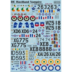 1/72 de Havilland Vampire Two-Seater Decals
