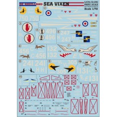 1/72 de Havilland Sea Vixen (complete set, 2 leaf) Decals