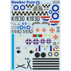 1/72 Hawker Fury Decals