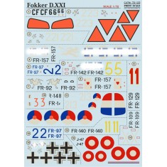 1/72 Fokker D.XXI Decals