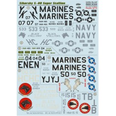1/72 Wet Decals - Sikorsky S-80 Super Stallion The Complete Set 1.5 Leaf (2 sheets)