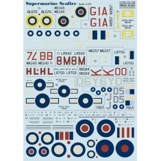 1/72 Wet Decals - Supermarine Seafire (1 sheet)